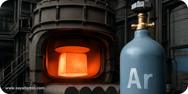 کاربرد آرگون در نقش گاز پوششی در کوره‌های گرافیتی