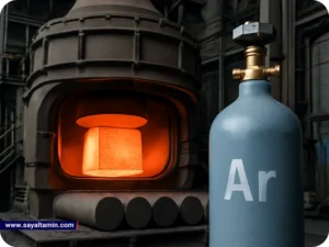 کاربرد آرگون در نقش گاز پوششی در کوره‌های گرافیتی