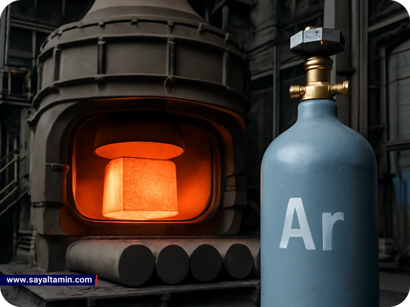 کاربرد آرگون در نقش گاز پوششی در کوره‌های گرافیتی