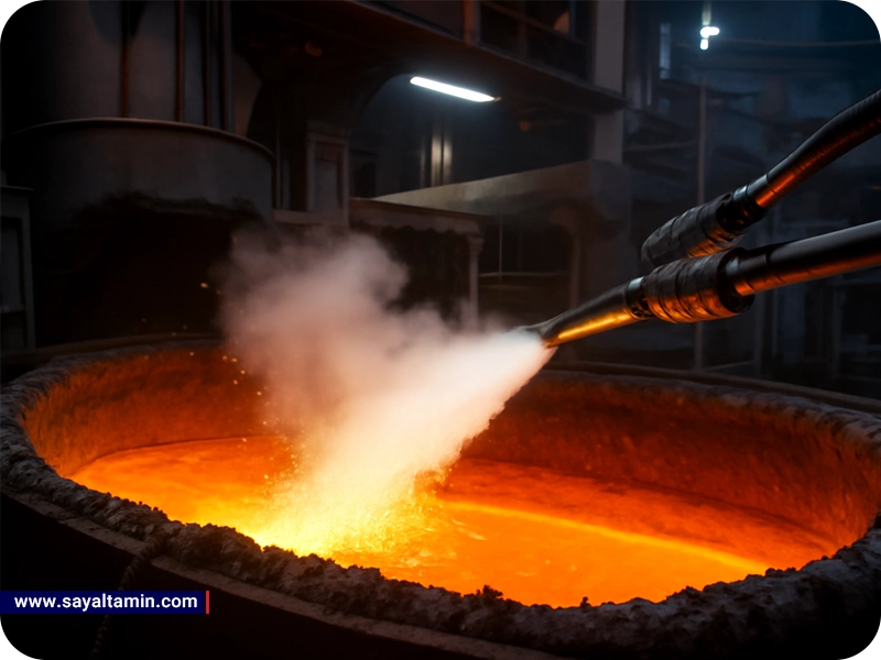 کاربرد گاز نیتروژن در فولاد سازی