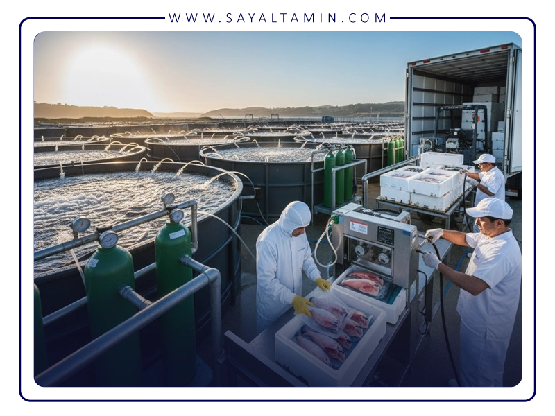 Applications of oxygen gas in various sectors of the fisheries industry