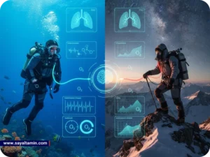 کاربرد گاز اکسیژن در تنفس غواصان و کوهنوردان