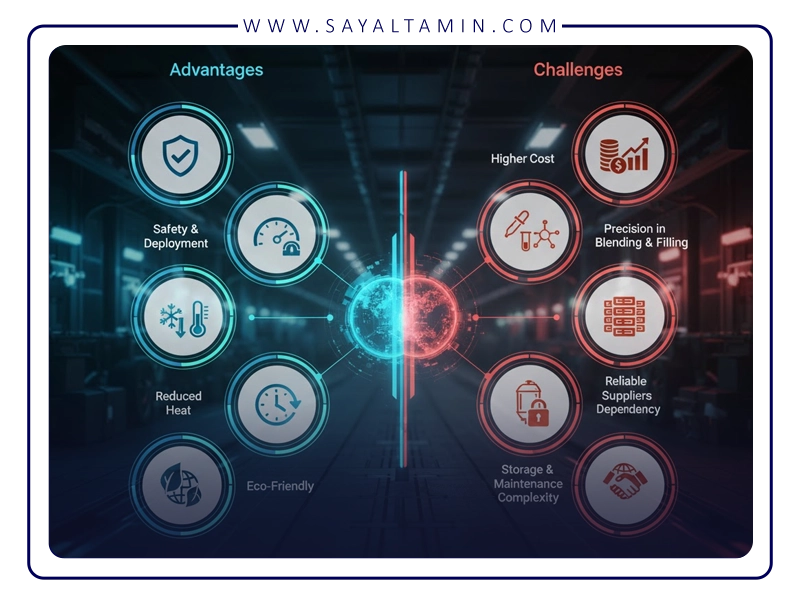 Advantages and challenges of combining argon and nitrogen in car airbags