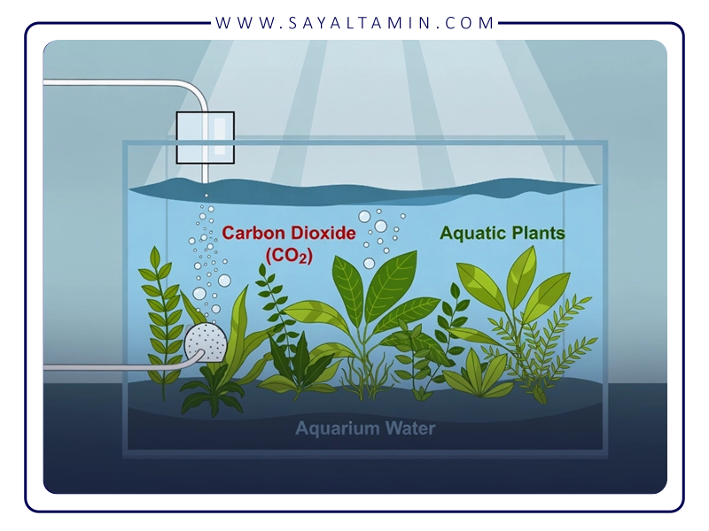 نقش کربن دی‌اکسید در رشد گیاهان آبزی