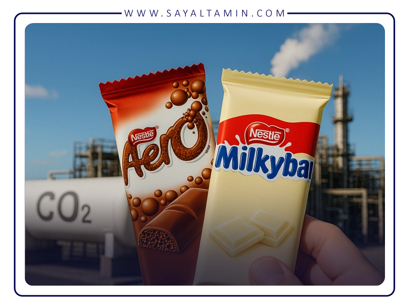 نمونه‌هایی از استفاده صنعتی CO₂ در برندهای بزرگ شکلات جهان