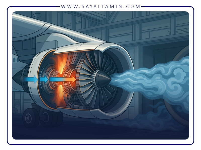 نقش CO₂ در تست، توسعه و شبیه‌سازی موتورهای جت