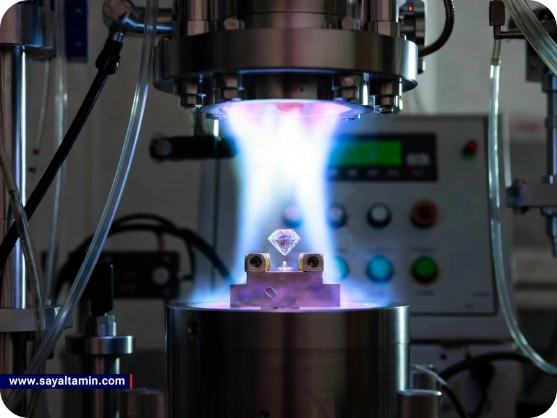 نقش گاز آرگون در تولید الماس مصنوعی به روش CVD