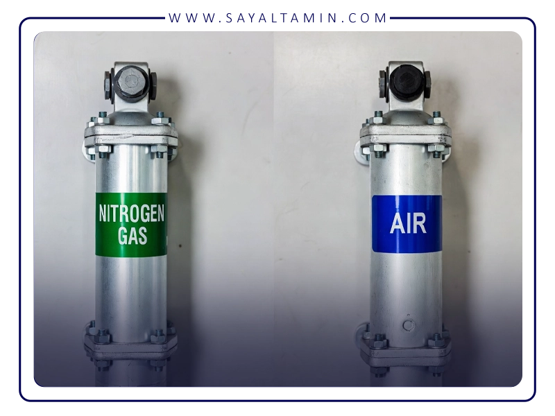 جدول مقایسه نیتروژن در مقابل هوا در شوک‌گیرهای صنعتی